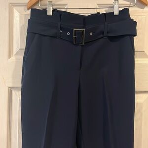 WHITE HOUSE BLACK MARKET NAVY PANTS / SIZE 2, 27” L TAPERED ANKLE